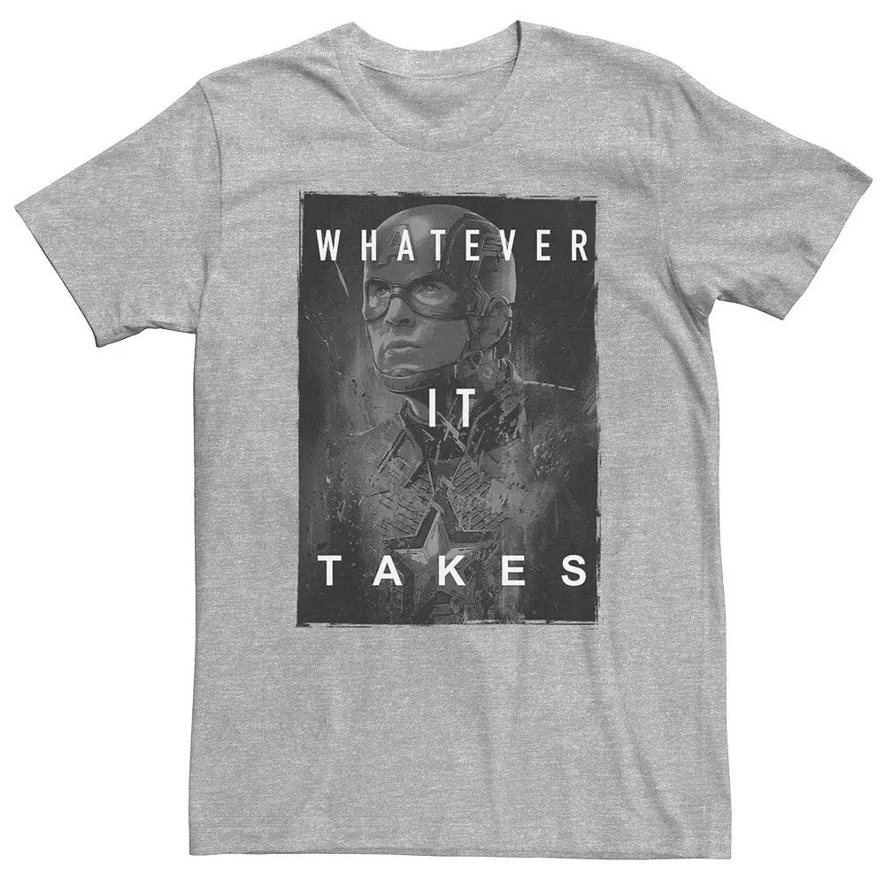 Big & Tall Marvel Avengers Endgame Captain America What Ever It Takes Poster Tee, Men's,  Product Image