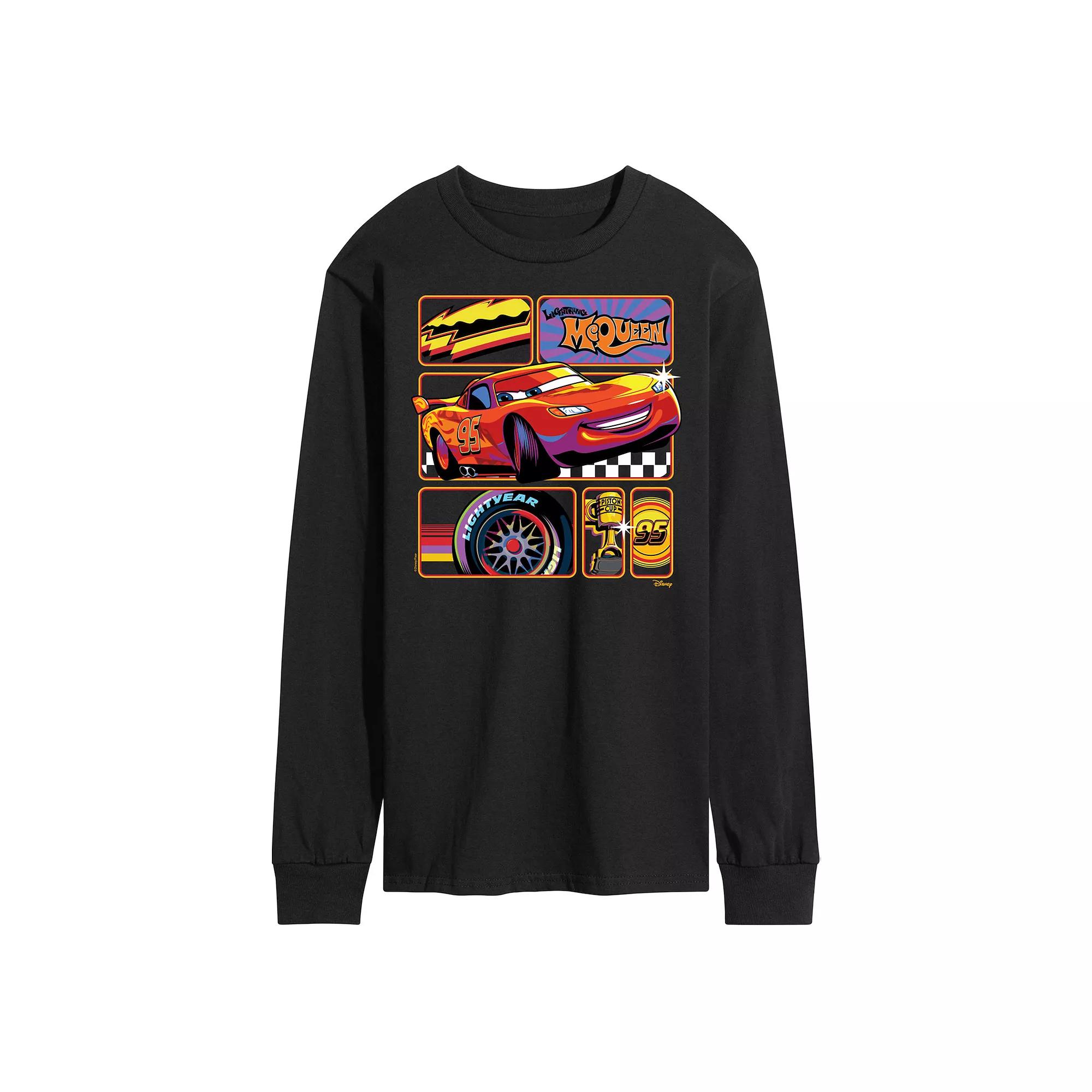 Disney / Pixar's Cars Men's Lightning McQueen Long Sleeve Graphic Tee,  Product Image