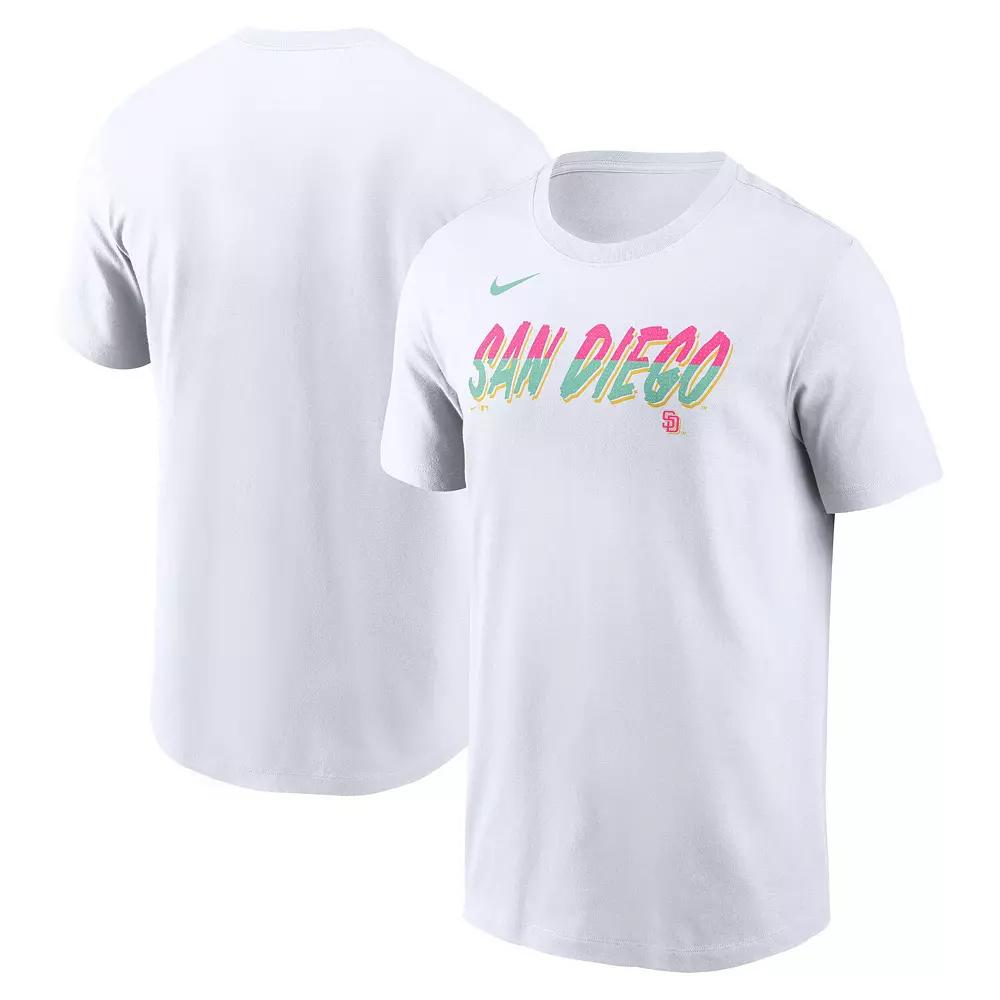 Men's Nike White San Diego Padres City Connect Wordmark T-Shirt,  Product Image