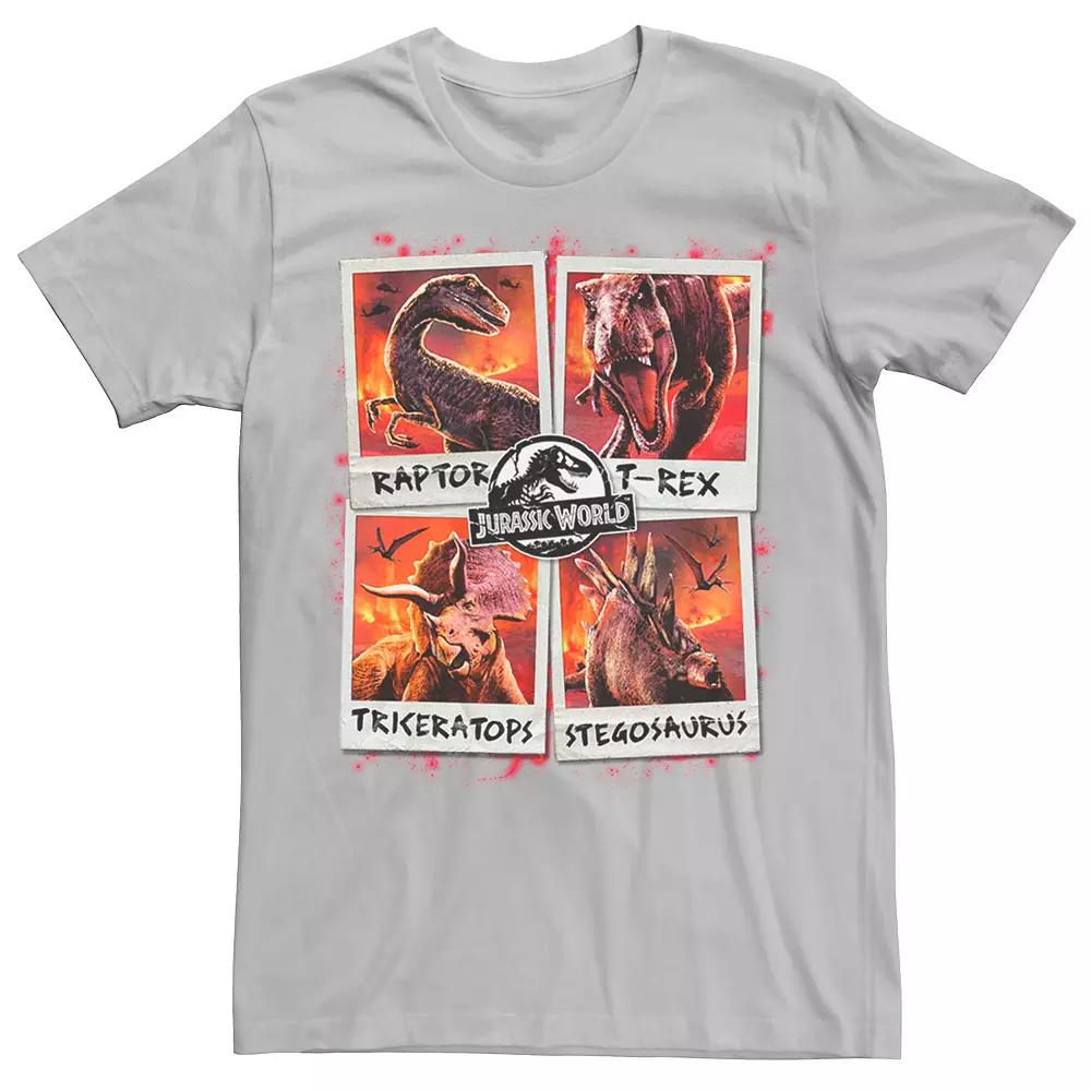 Men's Jurassic World Two Dino Vacation Polaroids Tee,  Product Image