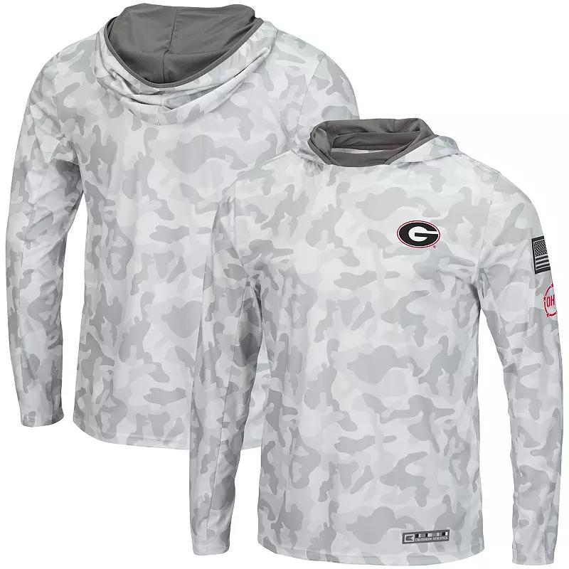 Men's Colosseum Arctic Camo Georgia Bulldogs OHT Military Appreciation Long Sleeve Hoodie Top,  Product Image