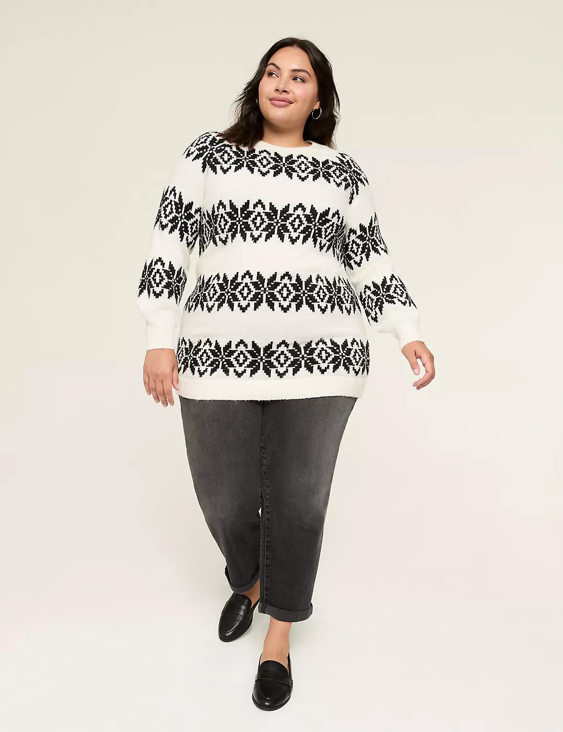 Jacquard Tunic Sweater Product Image