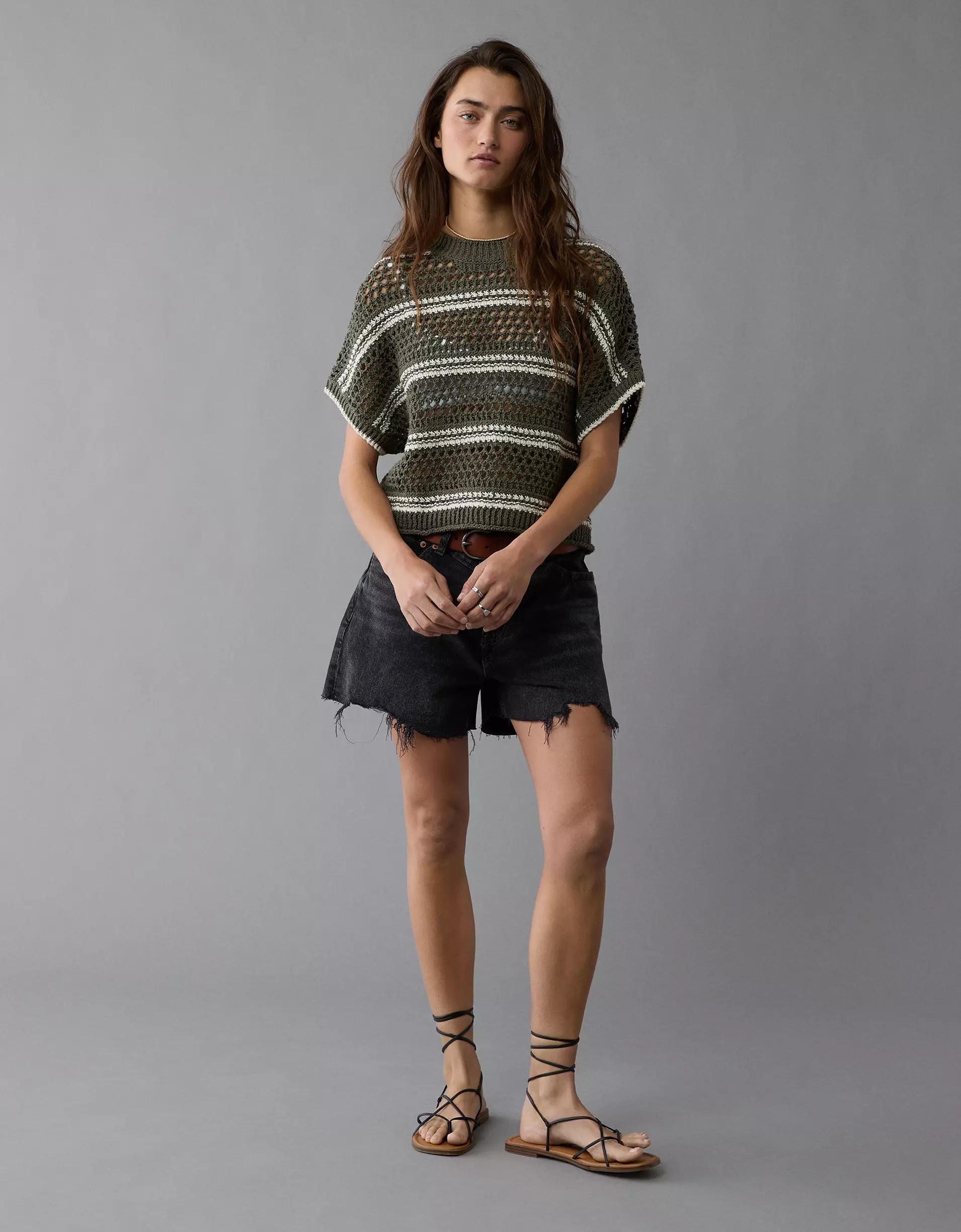 AE Cropped Sweater T-Shirt Product Image