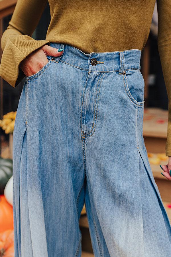 The Jessica Wide Leg Denim Trouser Product Image