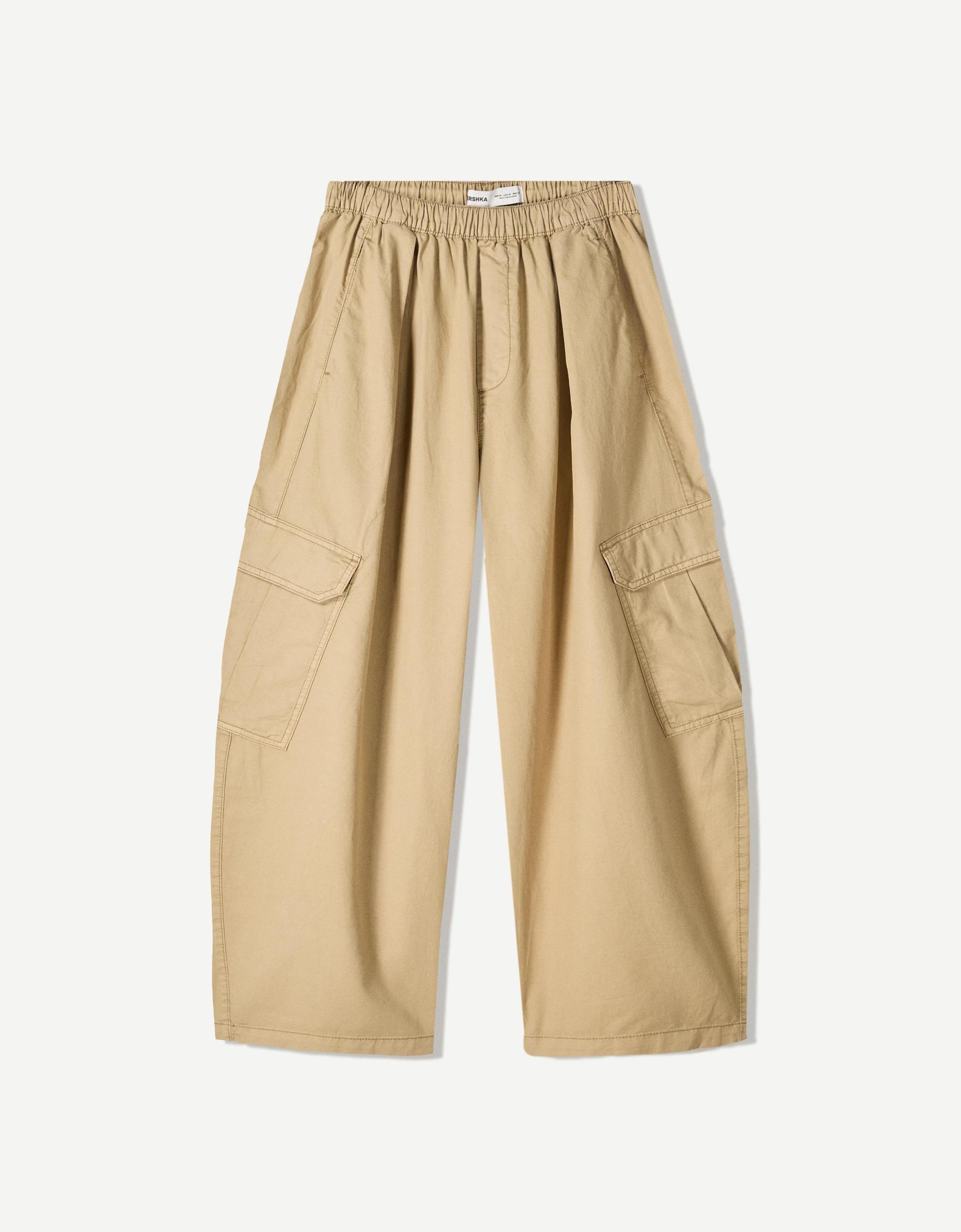 Barrel cotton cargo pants Product Image