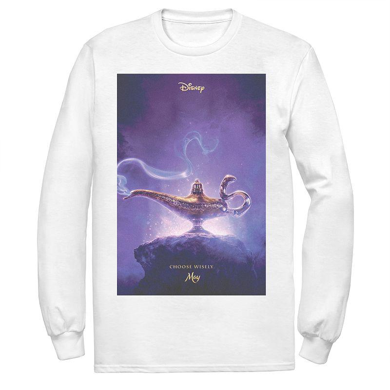 Disney's Aladdin Men's Lamp Poster Long Sleeve Graphic Tee,  Product Image