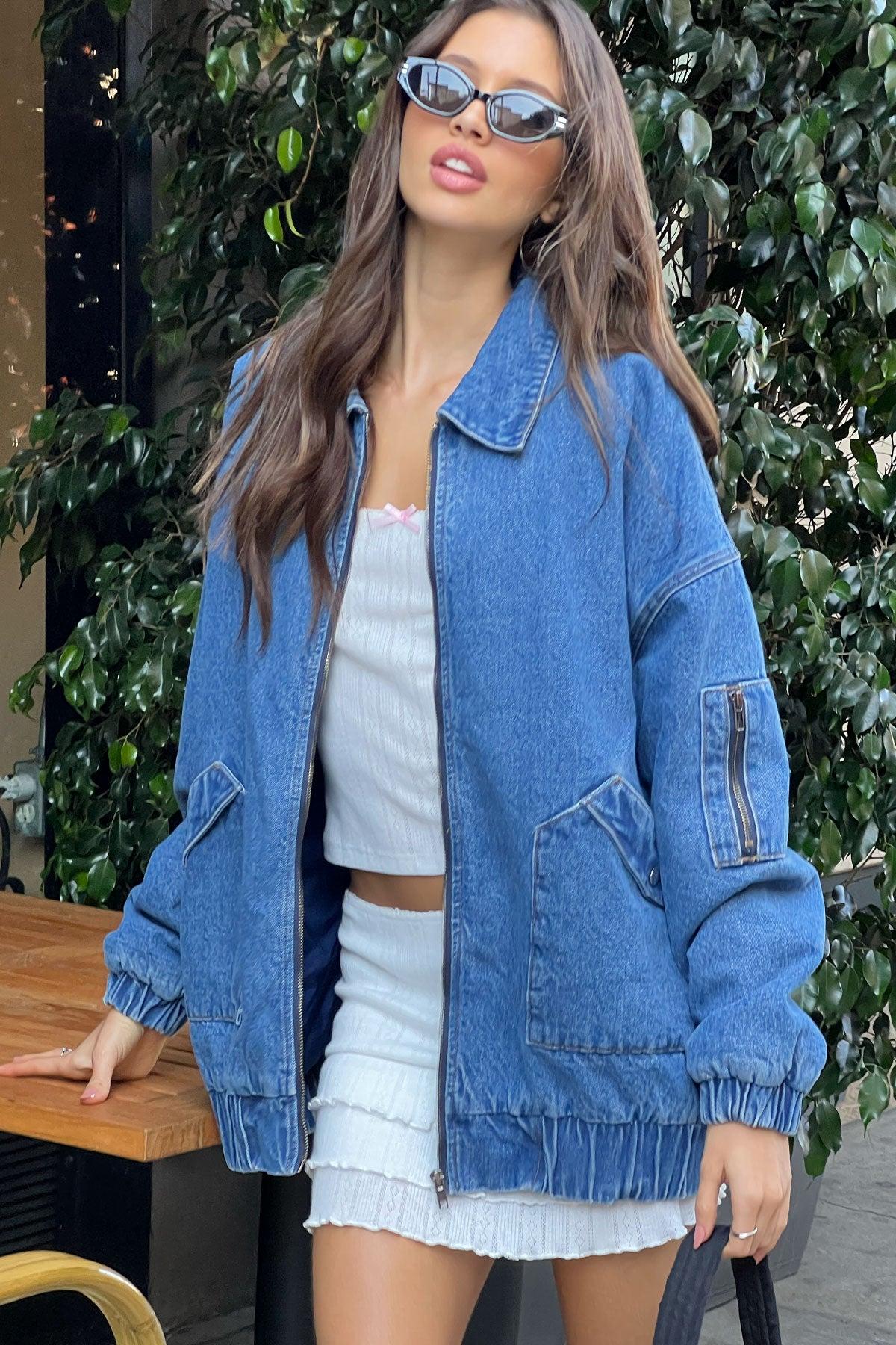 Sophie Oversized Washed Denim Coat Product Image