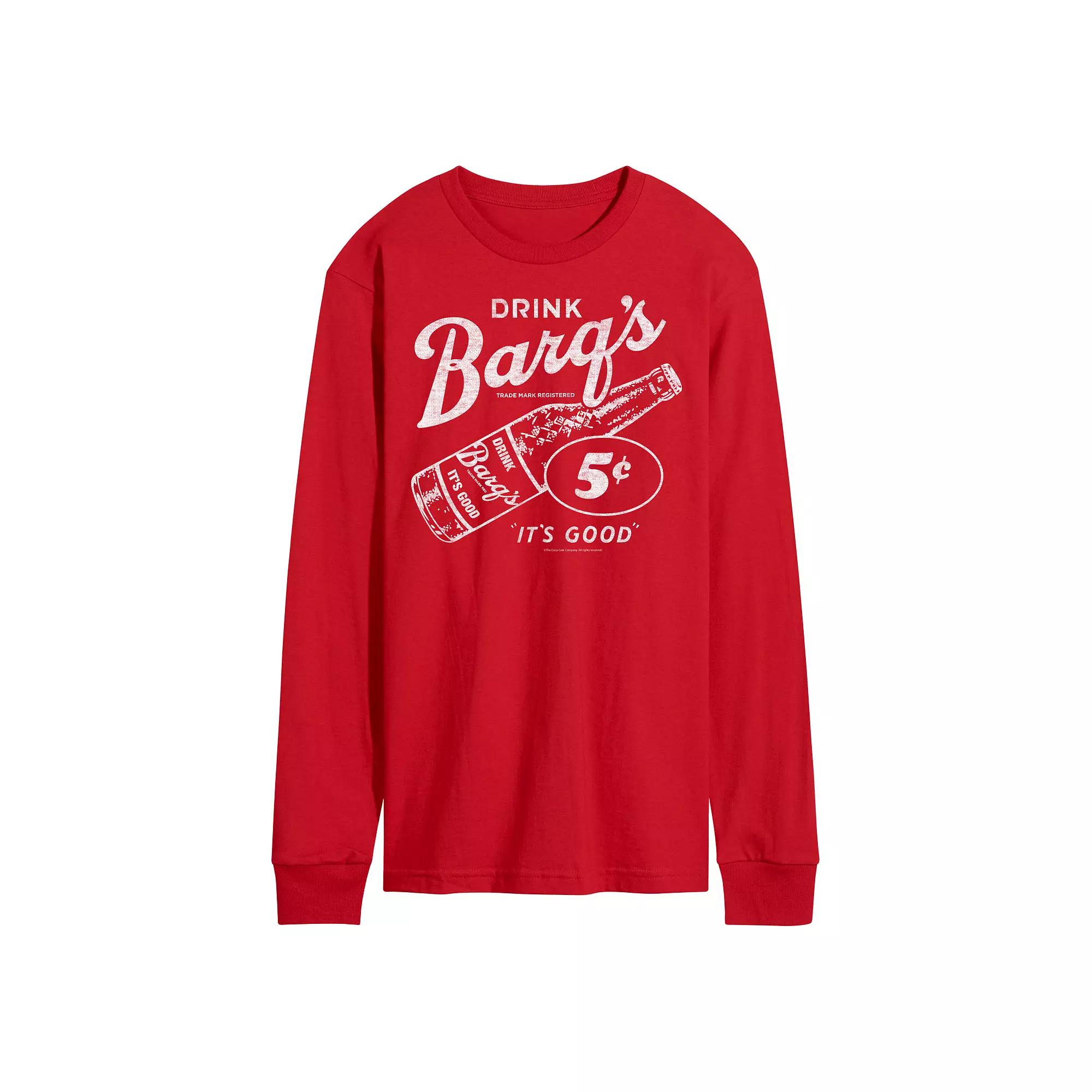 Men's Barq's Vintage Ad Long Sleeve Graphic Tee,  Product Image