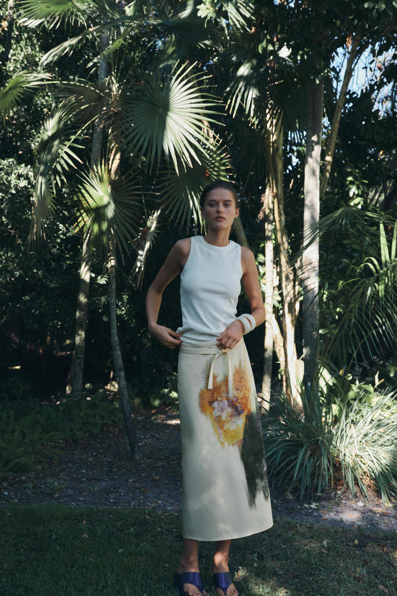 PRINTED MIDI SKIRT ZW COLLECTION Product Image