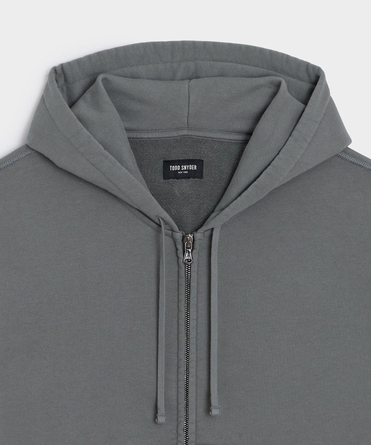 Relaxed Portuguese Terry Full-Zip Hoodie Product Image