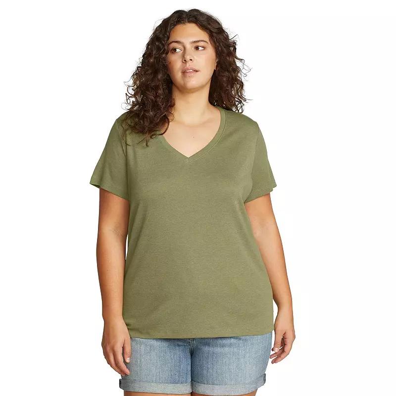 Petite Eddie Bauer Favorite V-Neck T-Shirt, Women's,  Product Image