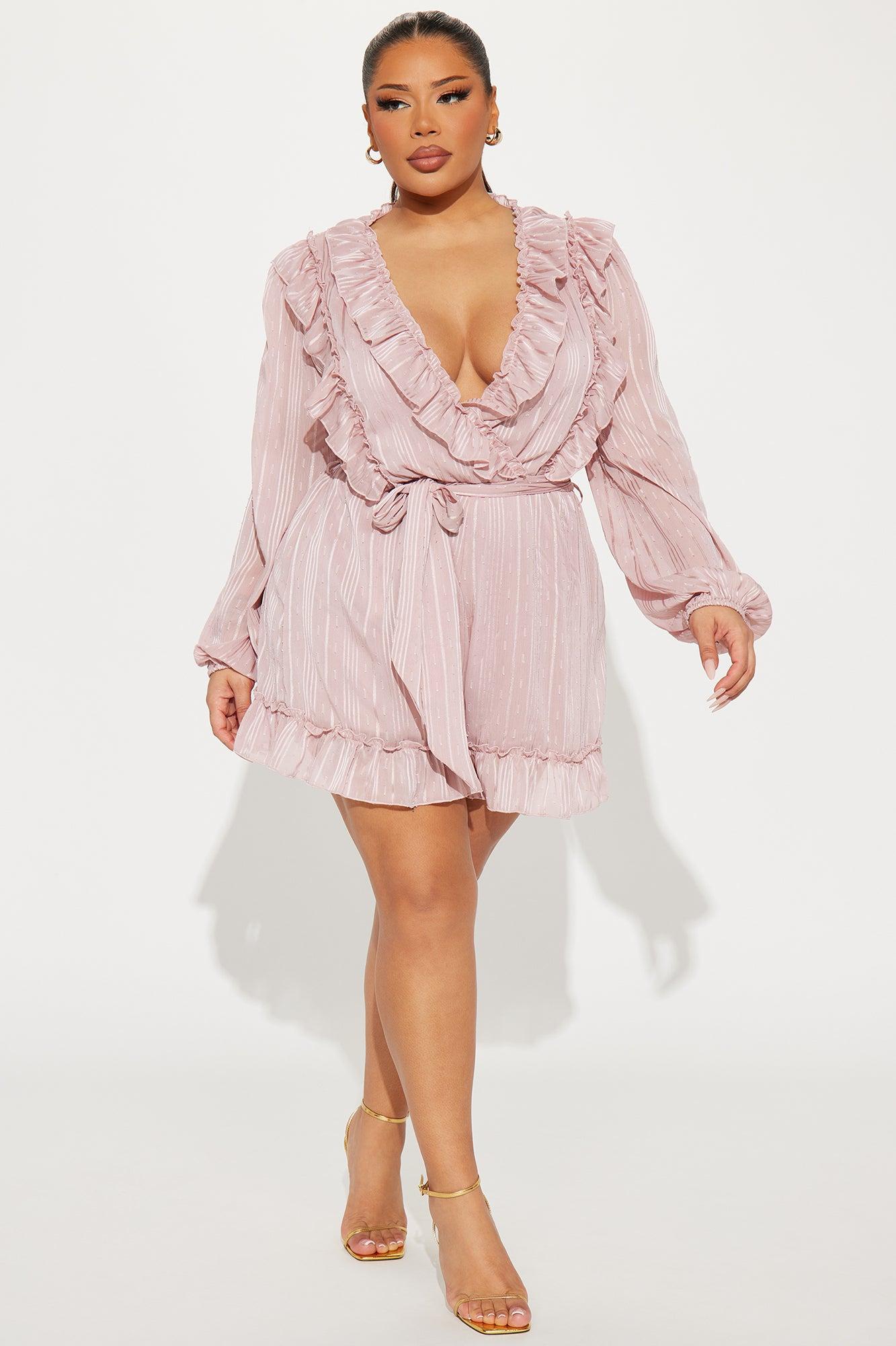 Roxanna Ruffle Romper - Rose Product Image