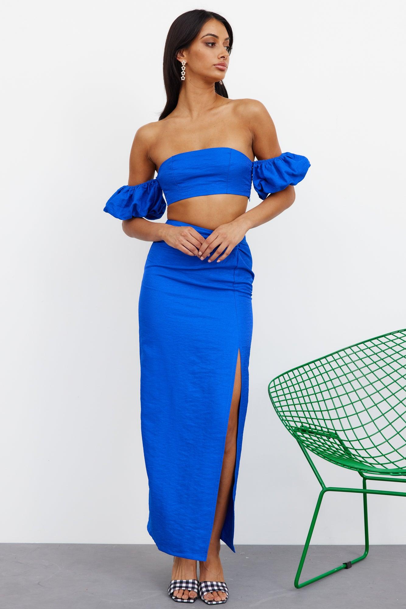 My Love Dive Maxi Skirt Blue Product Image