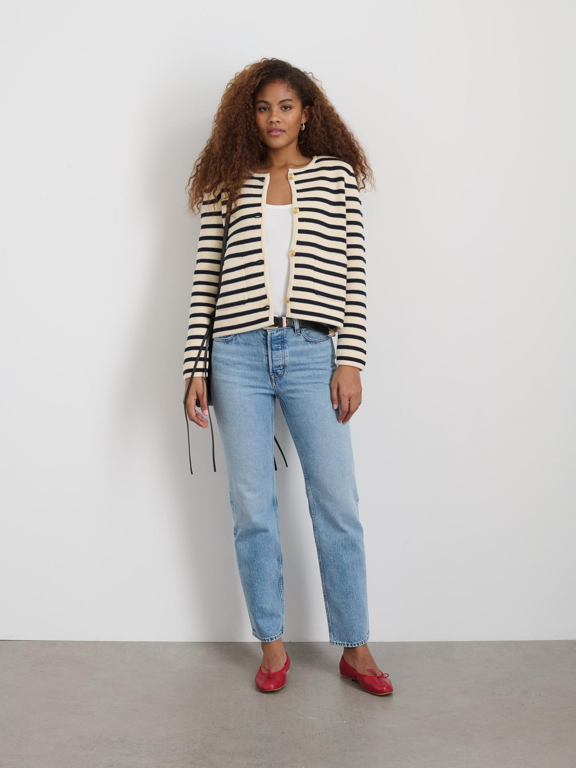 Paris Sweater Jacket in Stripe Product Image