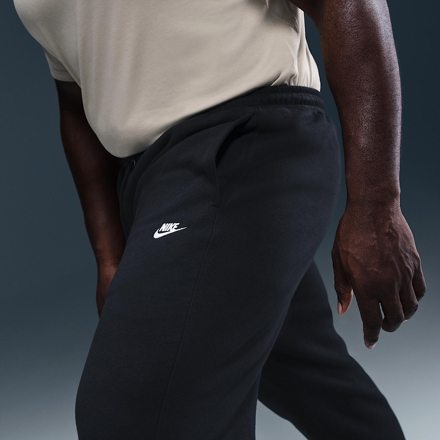 Nike Mens Club Cuffed Brushed Fleece Pants | FN3808-010 Product Image