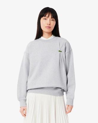 Oversized Pleated Crocodile Sweatshirt Product Image