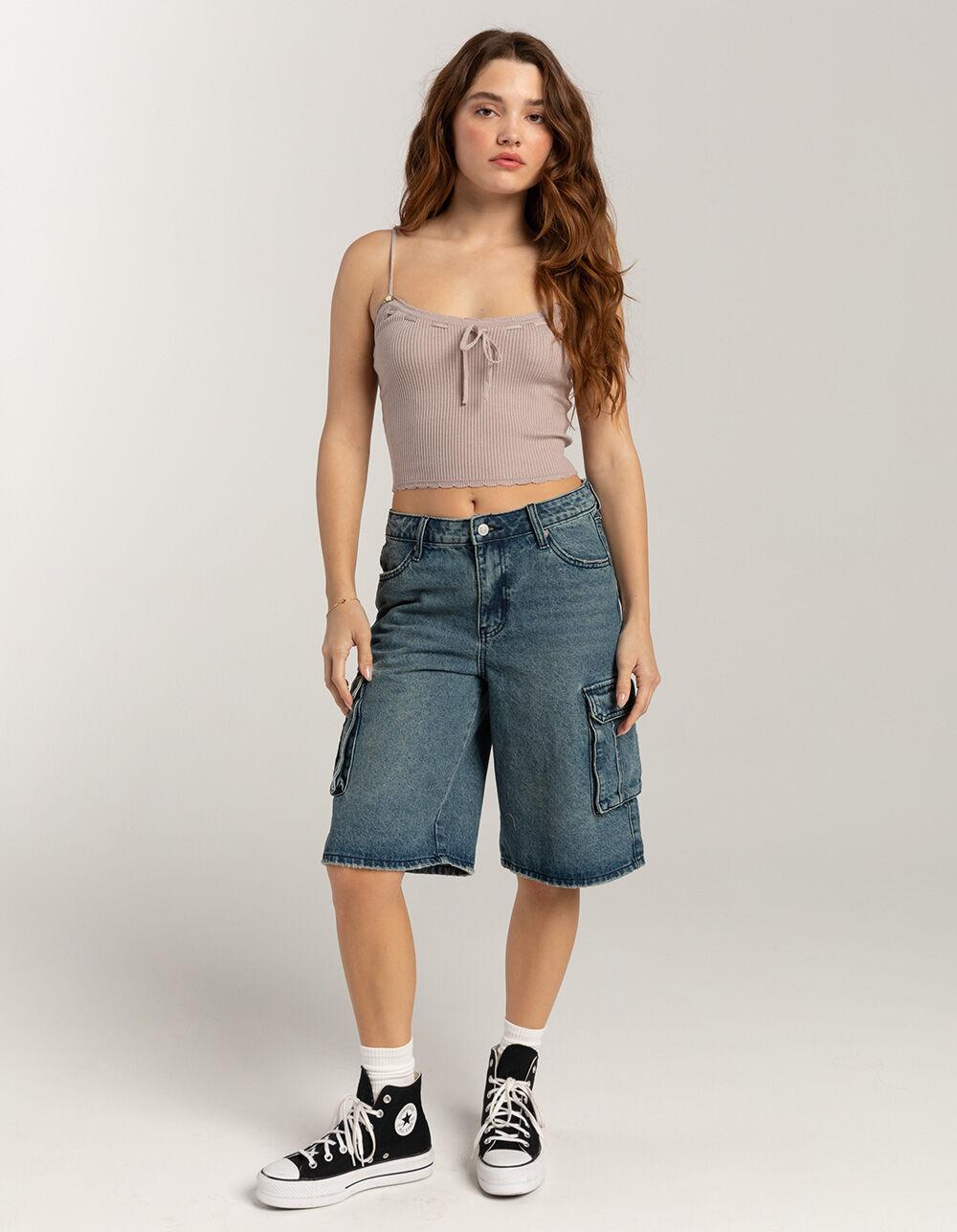 RSQ Womens Ribbon Rosette Cami - TAUPE Product Image