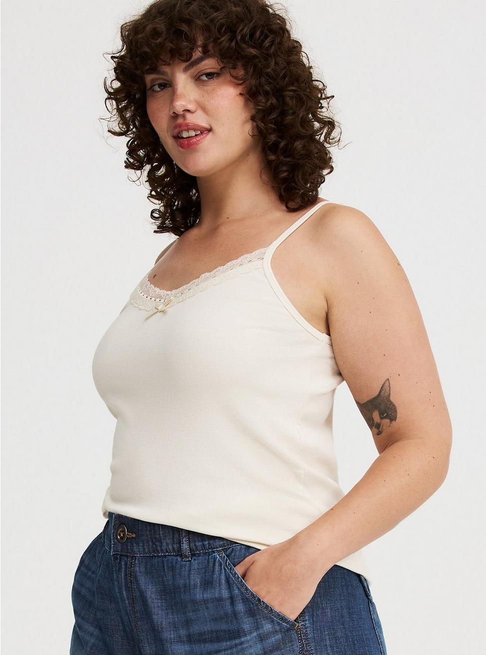 Lace Trim V-Neck Cami Product Image