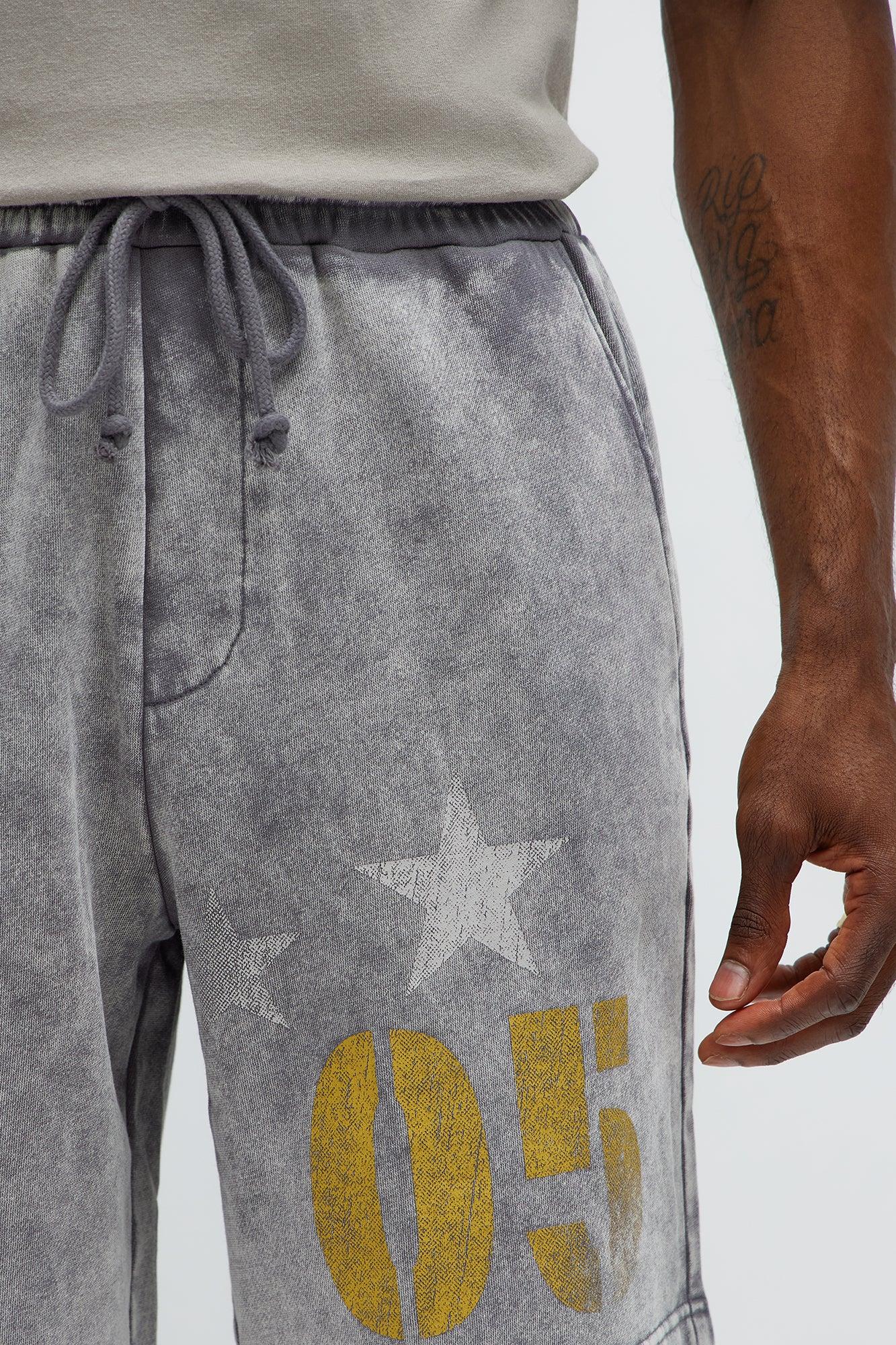 Build Character Baggy Sweatshort - Grey Male Product Image