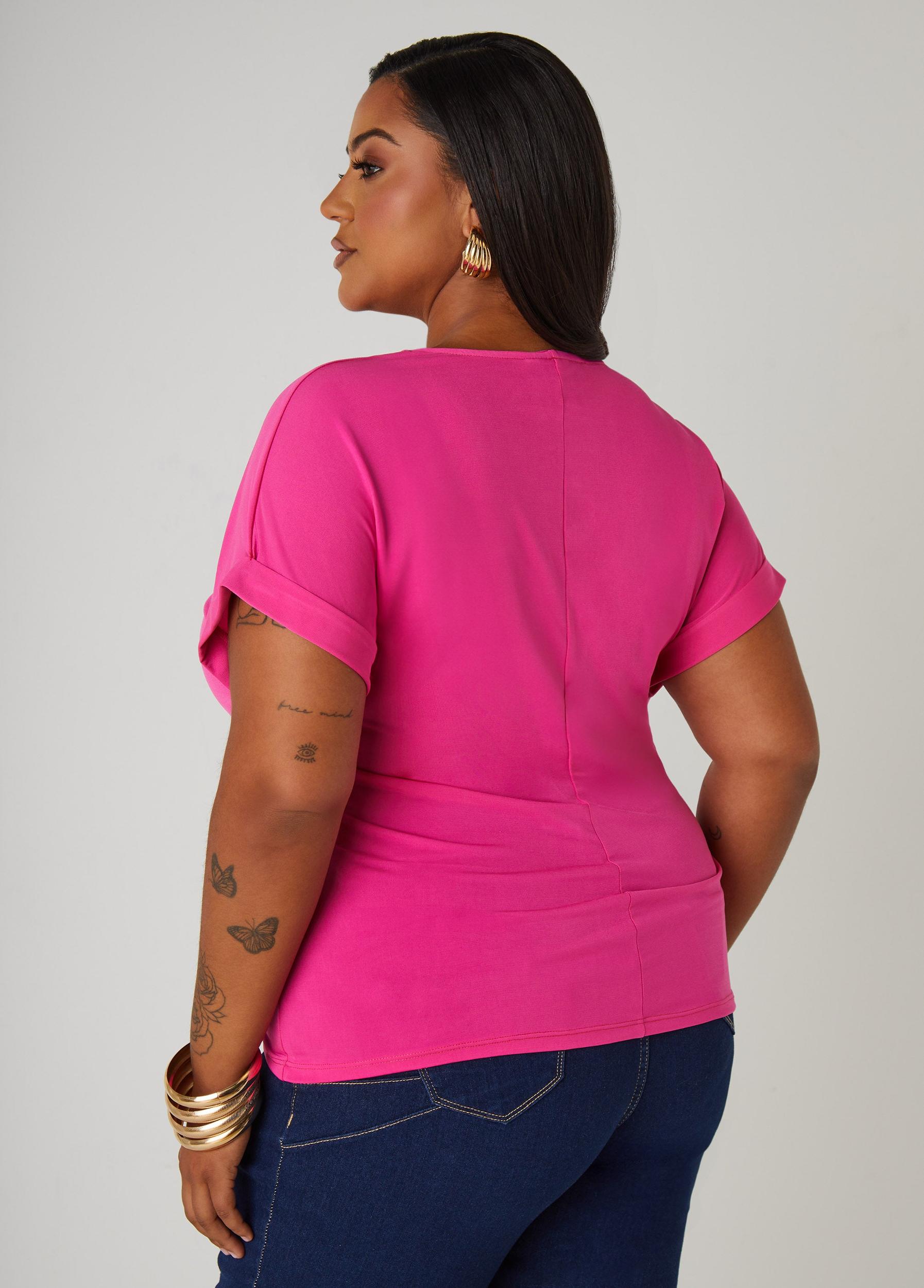 Tie Front Stretch Knit Top Product Image