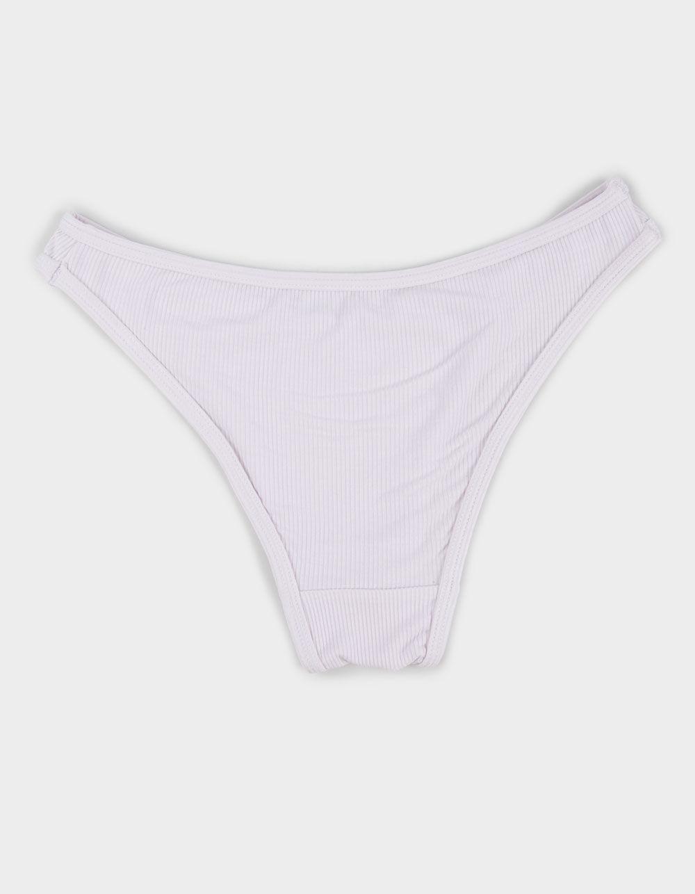 FULL TILT High Leg Rib Bikini Panties - LAVENDAR Product Image