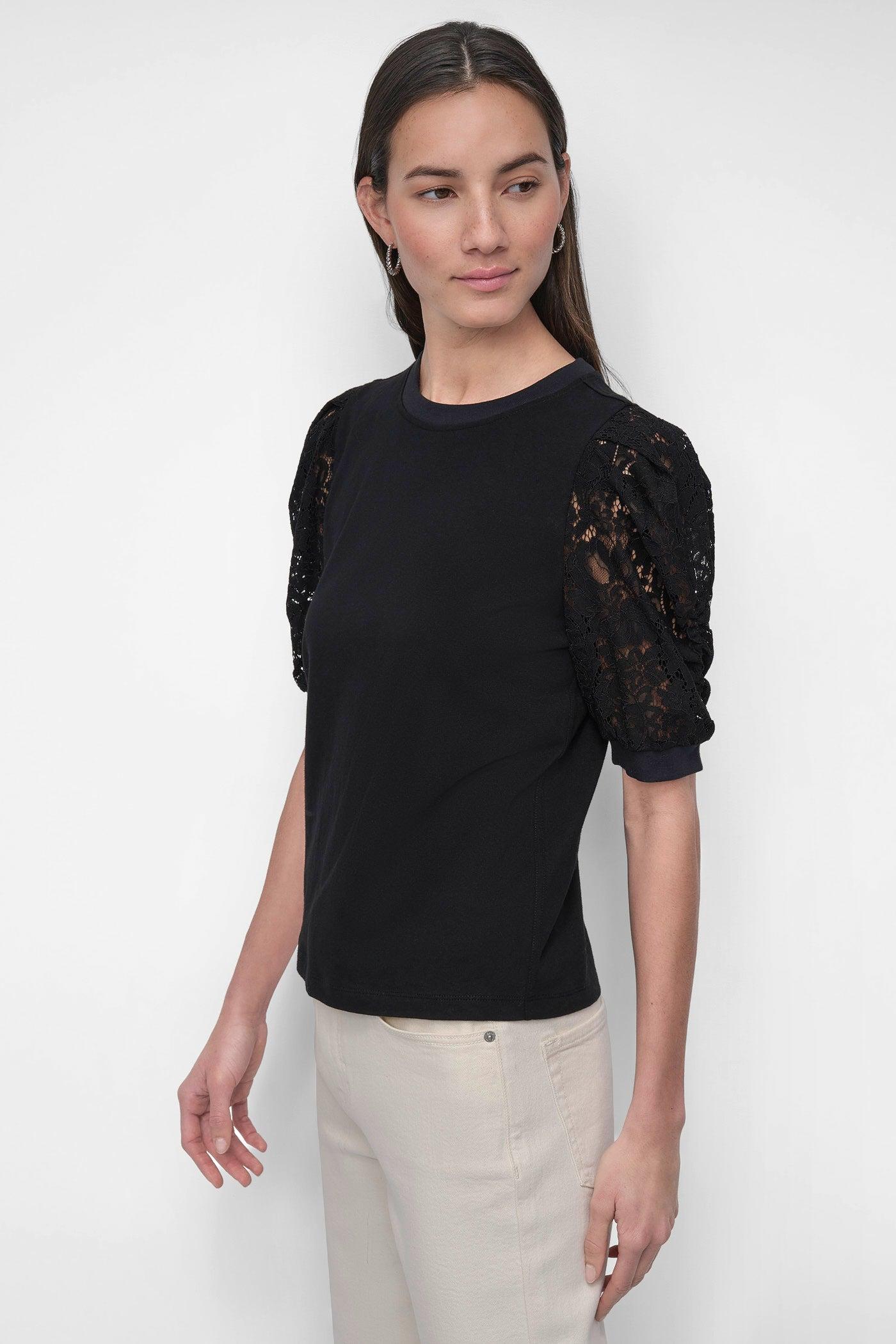 LACE-PANELED TEE Product Image