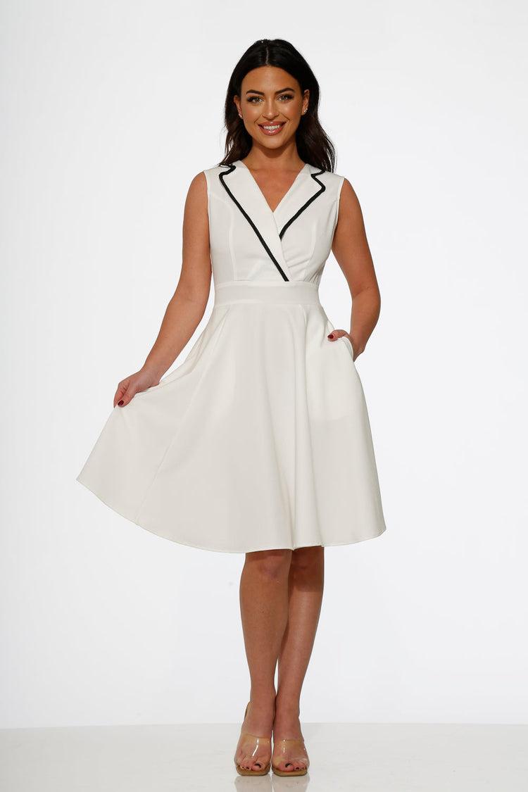 White Jenny Swing Dress Product Image