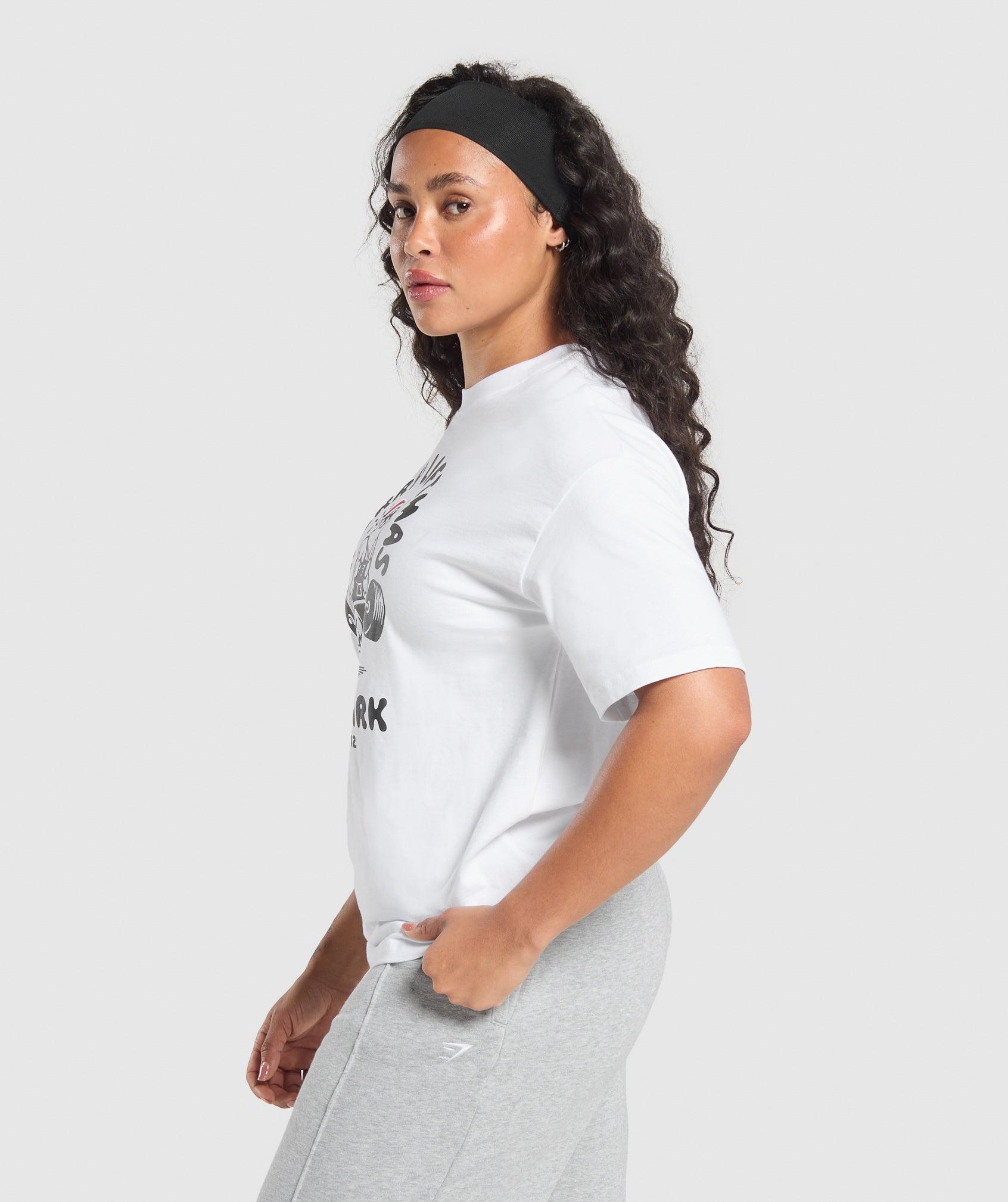 Gymshark Merry Liftmas Oversized T-Shirt - White Female Product Image