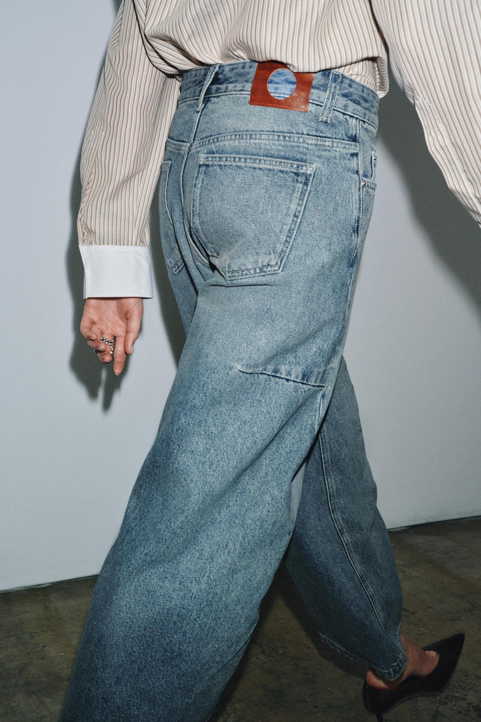 ZW COLLECTION MID-RISE ANKLE BALLOON JEANS Product Image