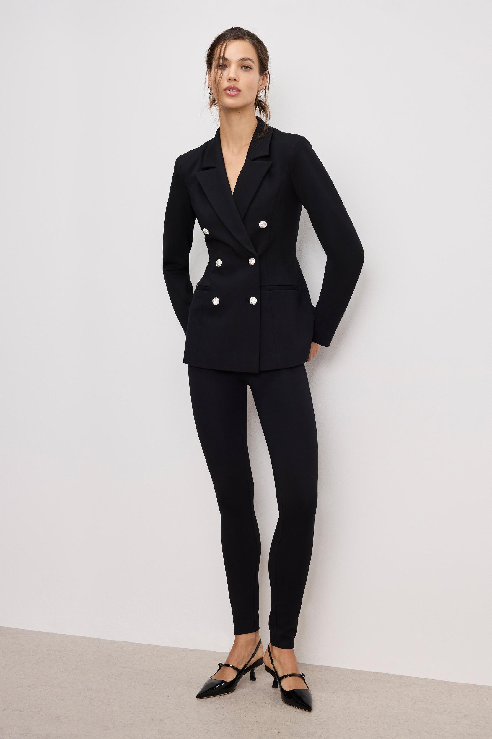 PONTE GOOD WAIST LEGGINGS | BLACK001 Product Image