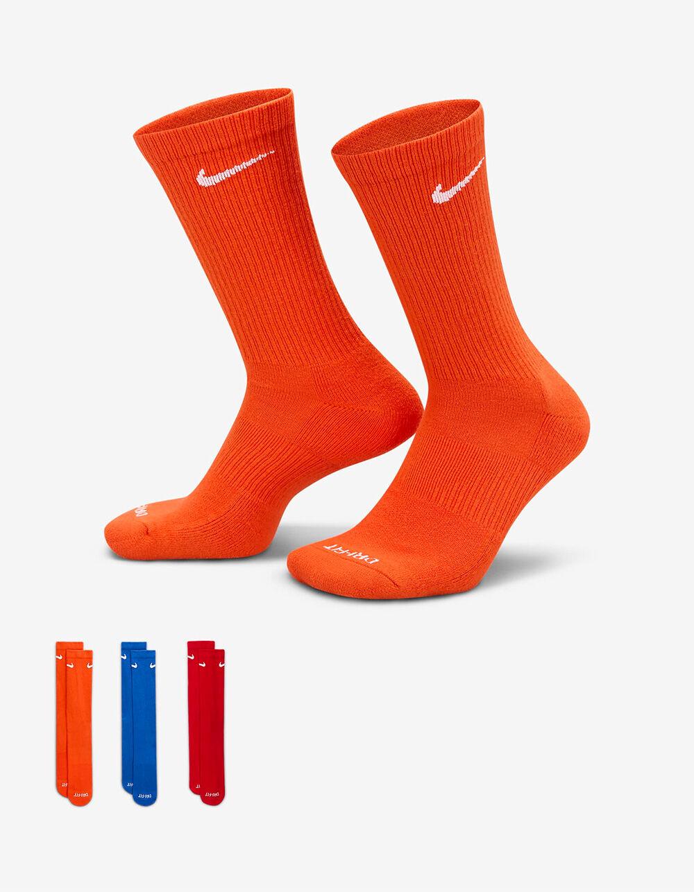NIKE Everyday Plus Cushioned 3 Pack Crew Socks - BLUE COMBO Product Image