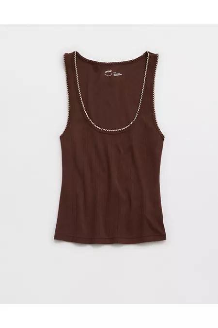 Aerie Off-Duty Pointelle Tank Top Women's Product Image