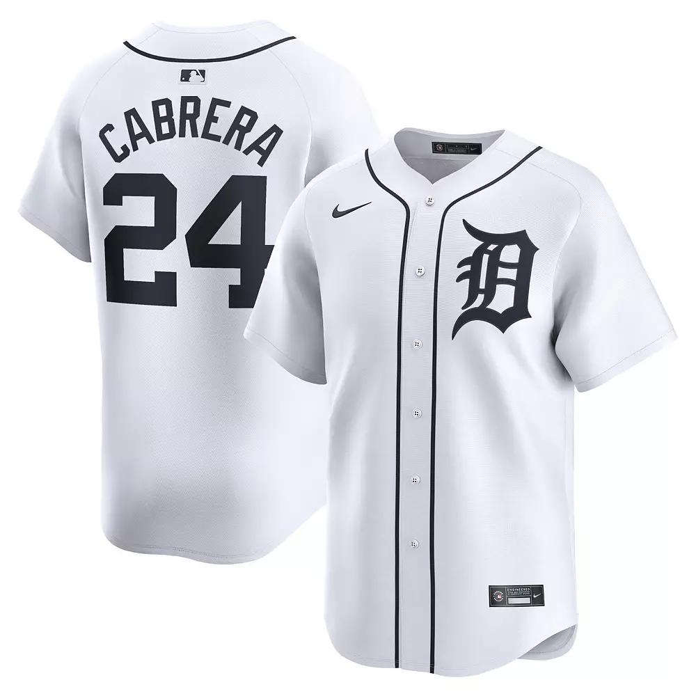 Men's Nike Miguel Cabrera White Detroit Tigers Home Limited Player Jersey, Size: Large Product Image