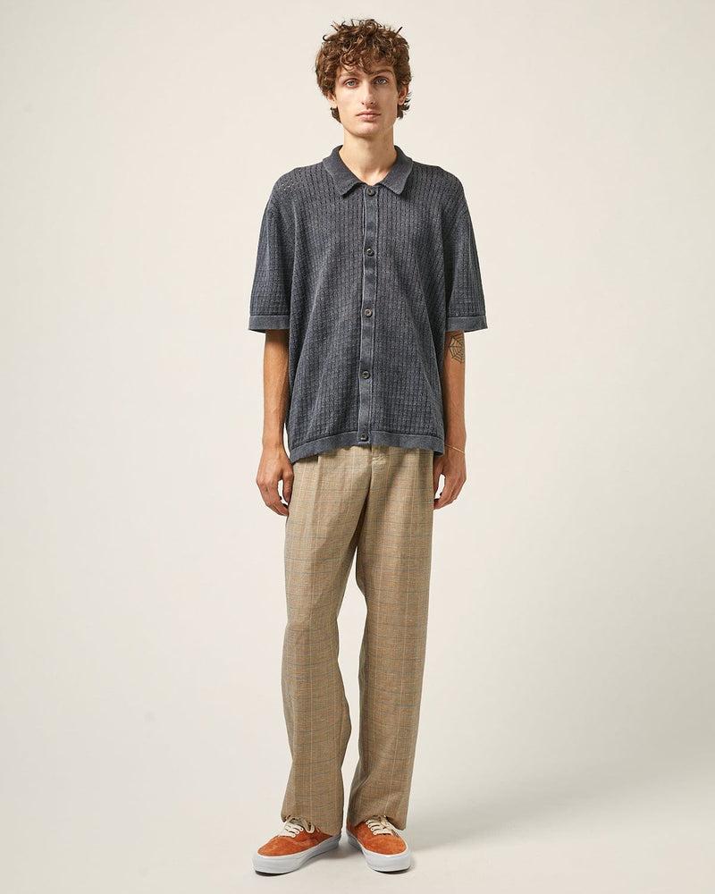 Washed Pointelle Buttondown - Violet Product Image