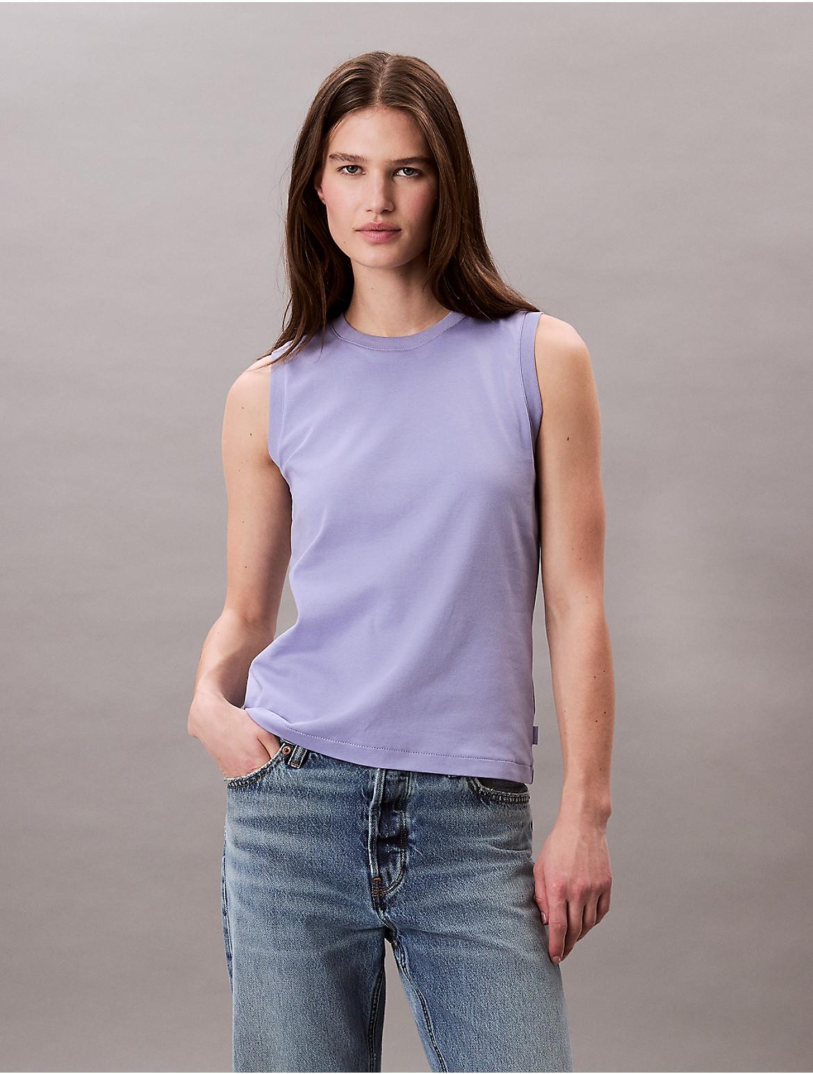 Calvin Klein Womens Liquid Cotton Tank Top - Purple Product Image