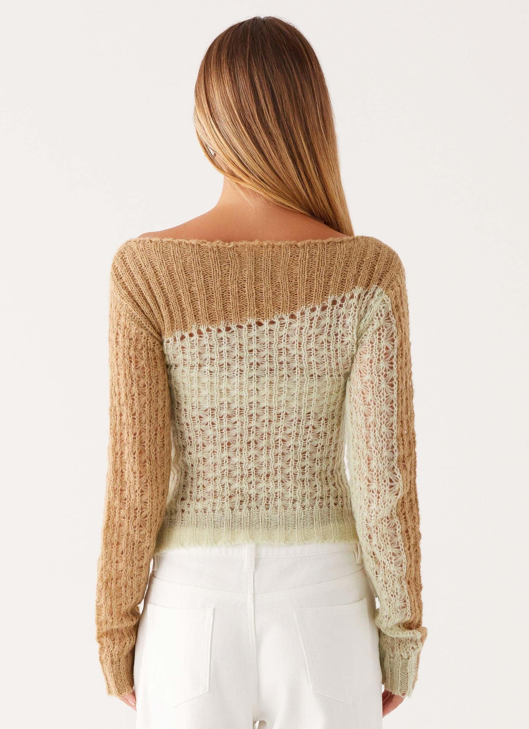 Gretchen Knit Top - Mint Spliced Product Image