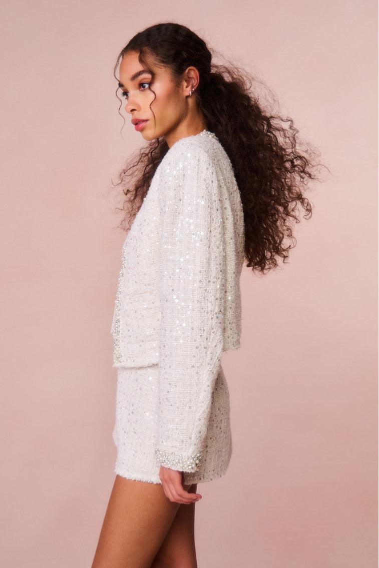 Vintra Embellished Tweed Jacket Product Image