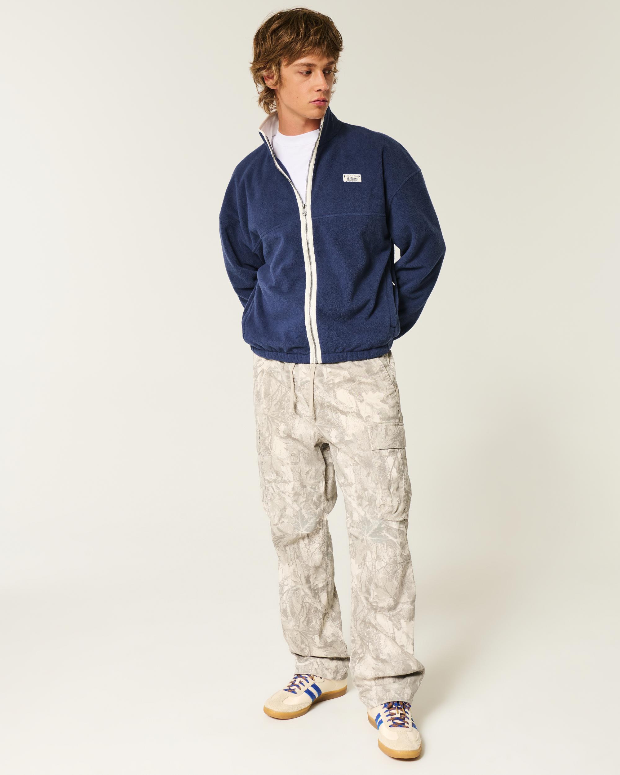 Thermal Fleece Plaid Half-Zip Sweatshirt Product Image