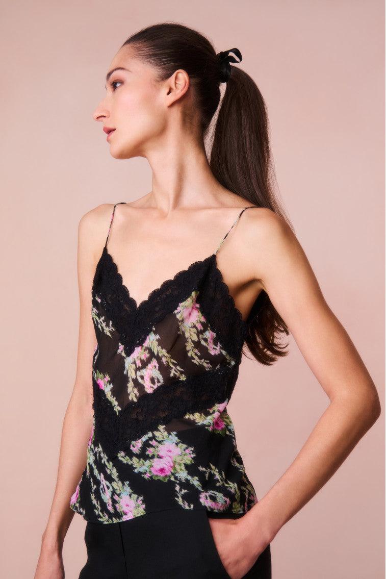 Brimsley Floral Lace-Trimmed Top Product Image