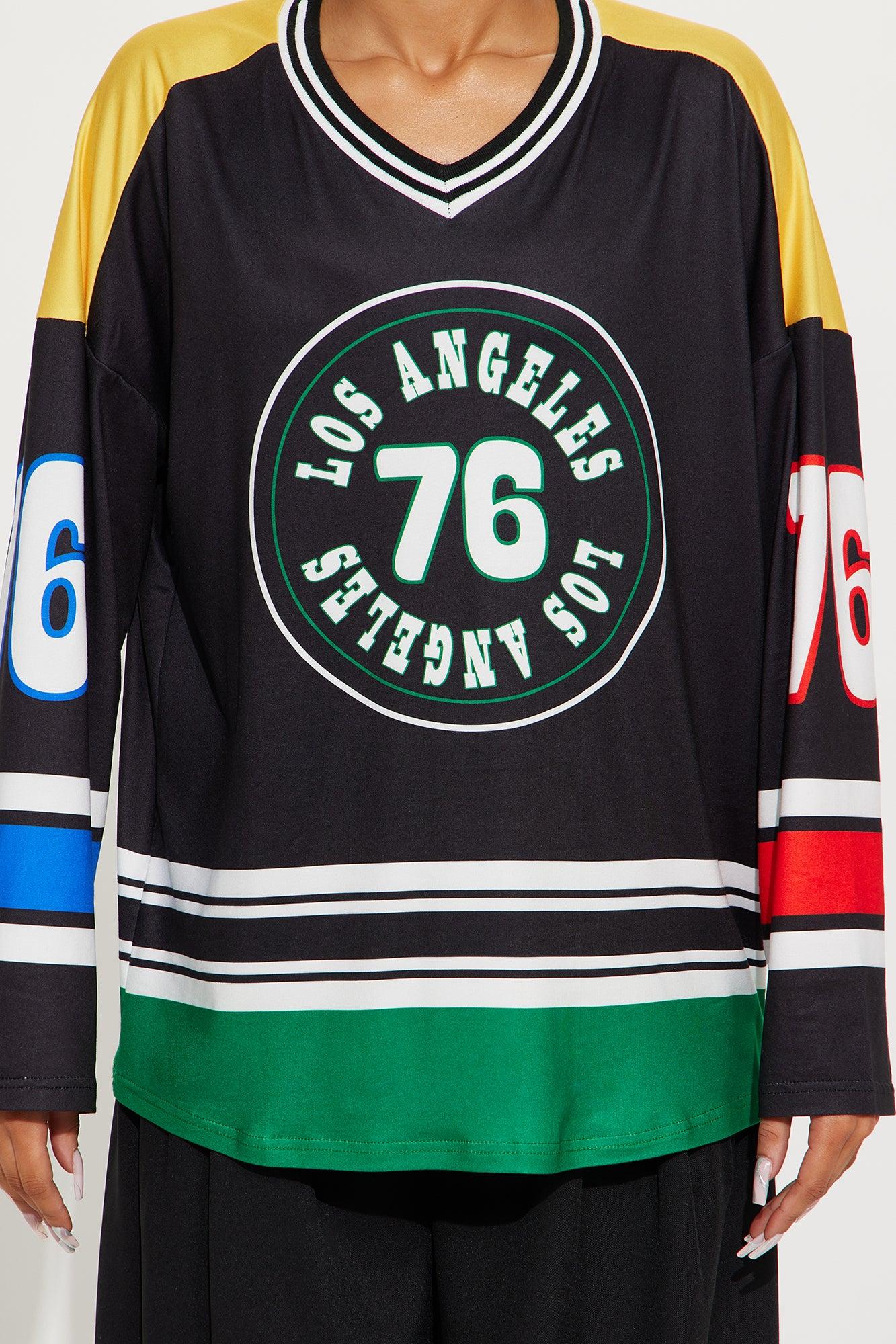 LA Hockey Jersey Tee - Black/combo Female Product Image