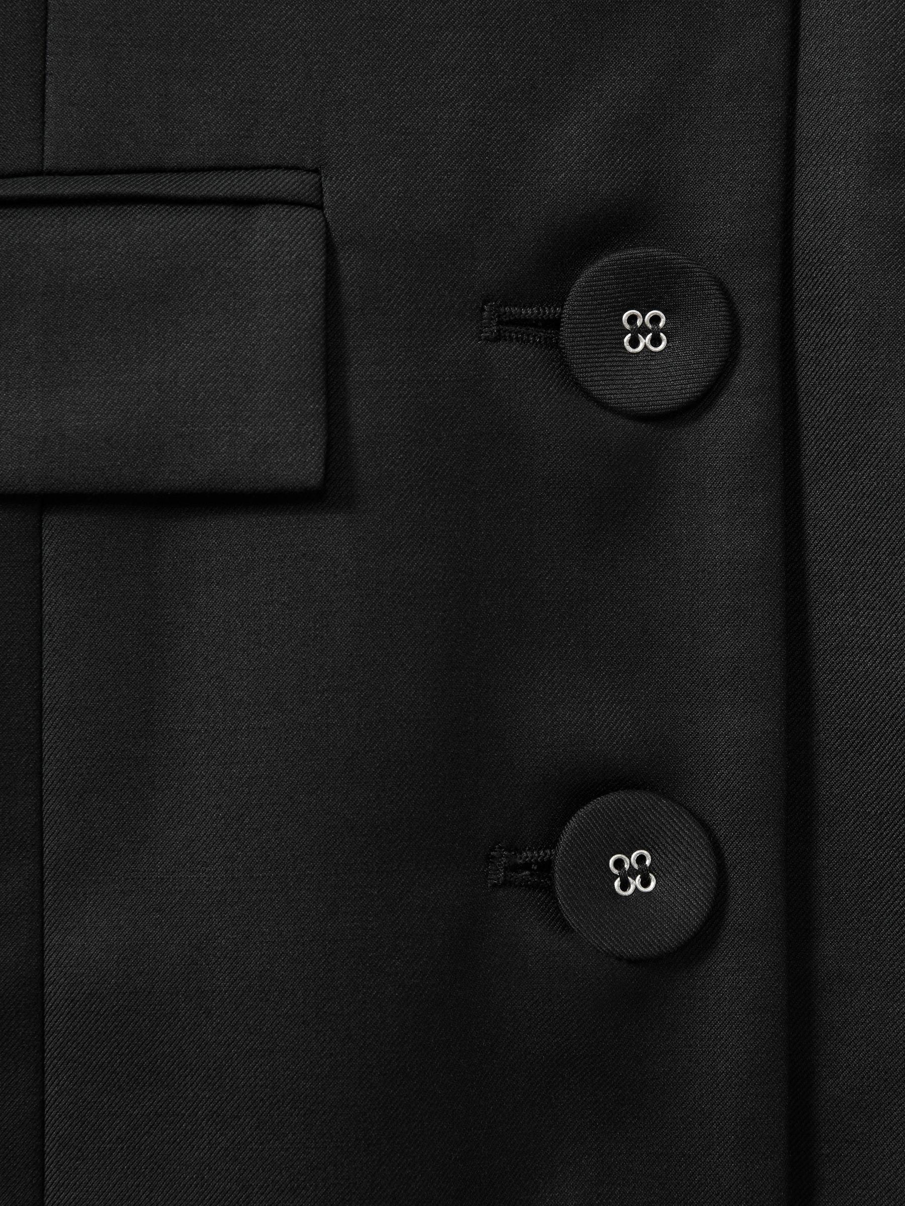 Anna Quan Tailored Button Through Mini Dress in Black Product Image