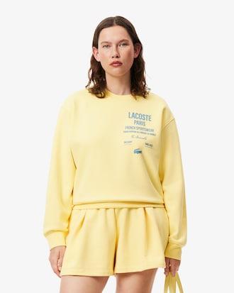 Women's Oversized Pleated Print Sweatshirt Product Image