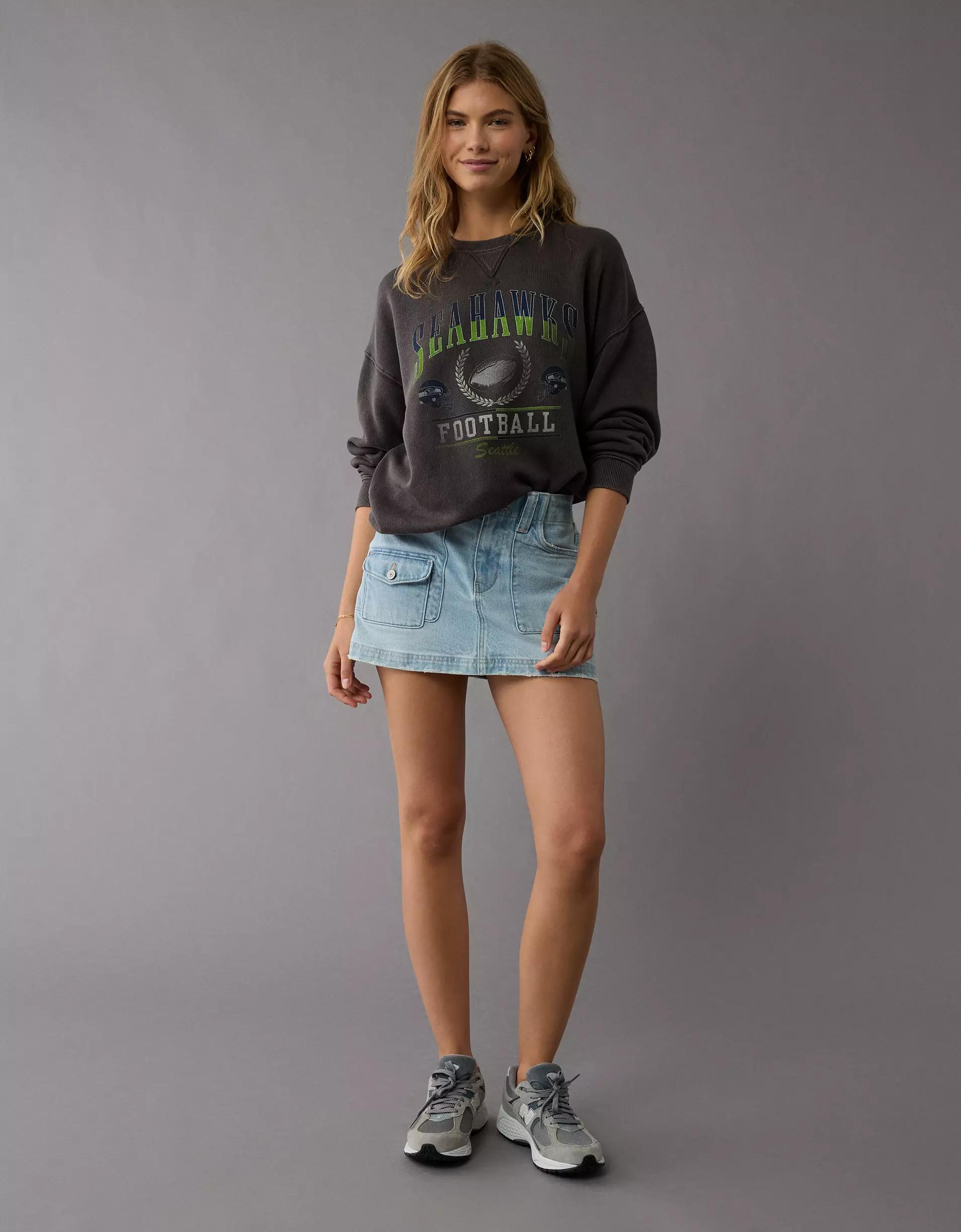 AE NFL Seattle Seahawks Crew Neck Sweatshirt Product Image