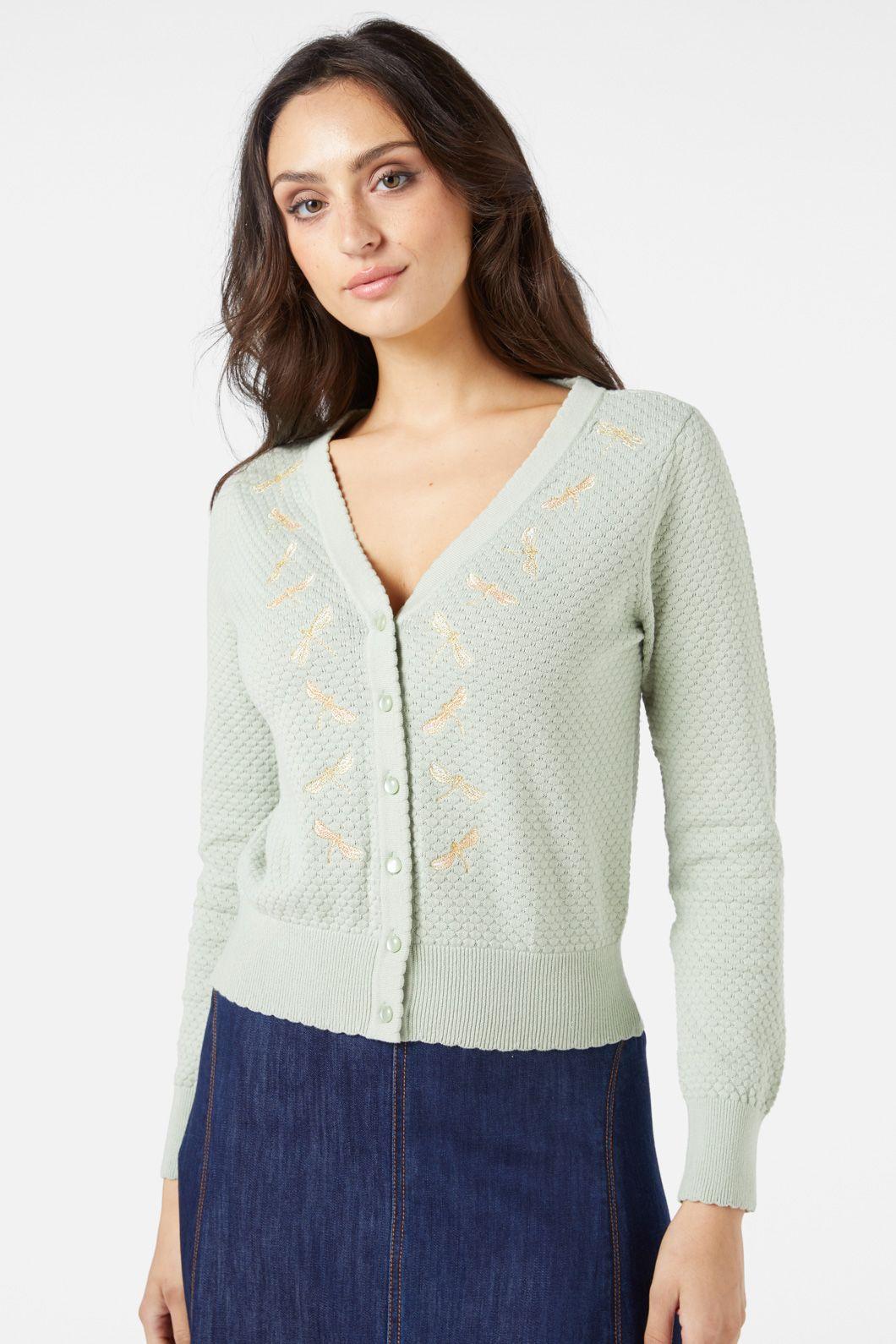 Dragonfly Embroidered Cardigan Product Image