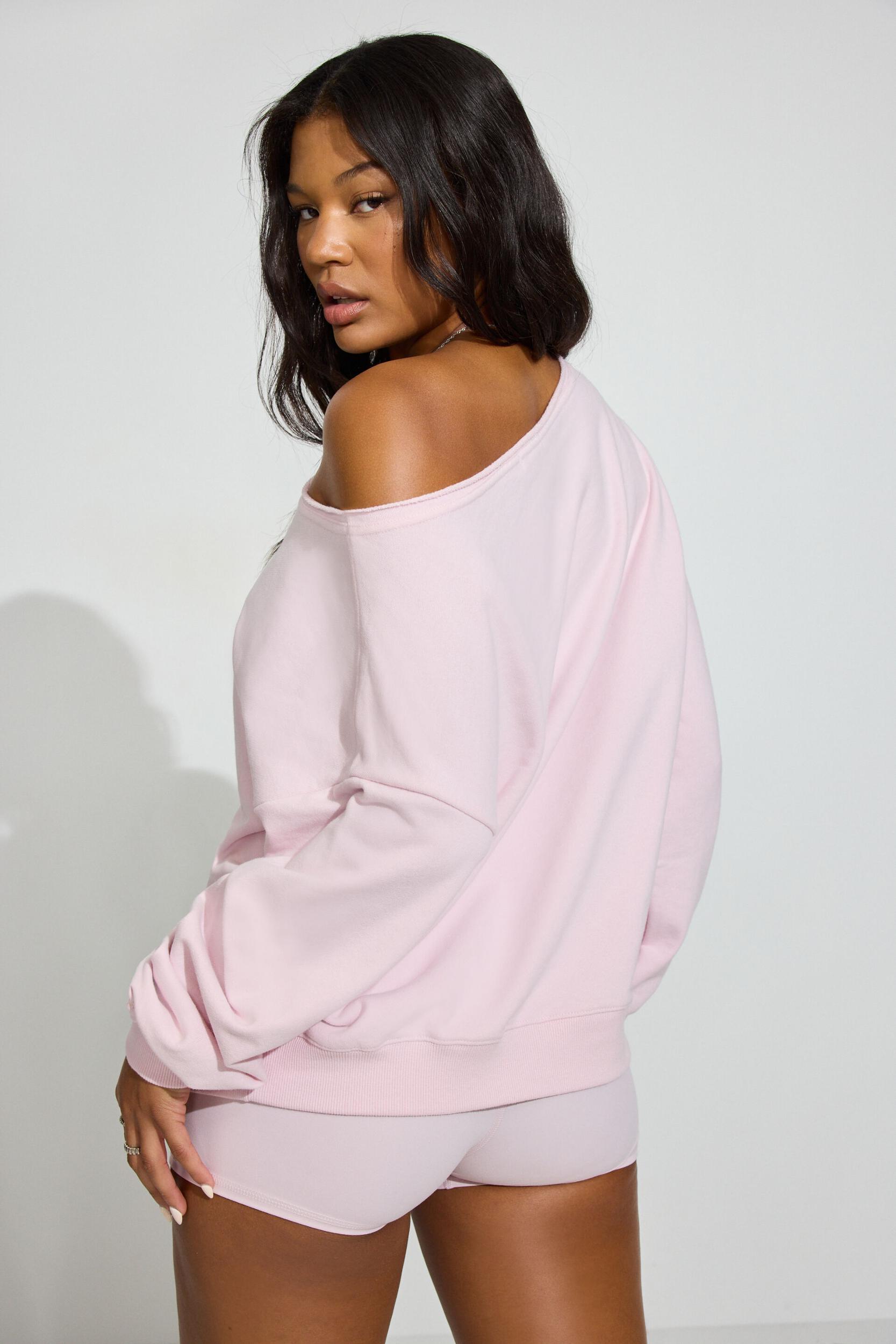 SoftTerry Off Shoulder Sweatshirt Product Image