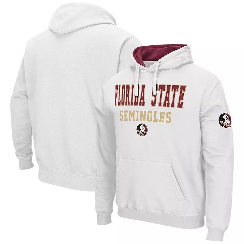 Men's Colosseum White Florida State Seminoles Sunrise Pullover Hoodie, Size: 3XL Product Image