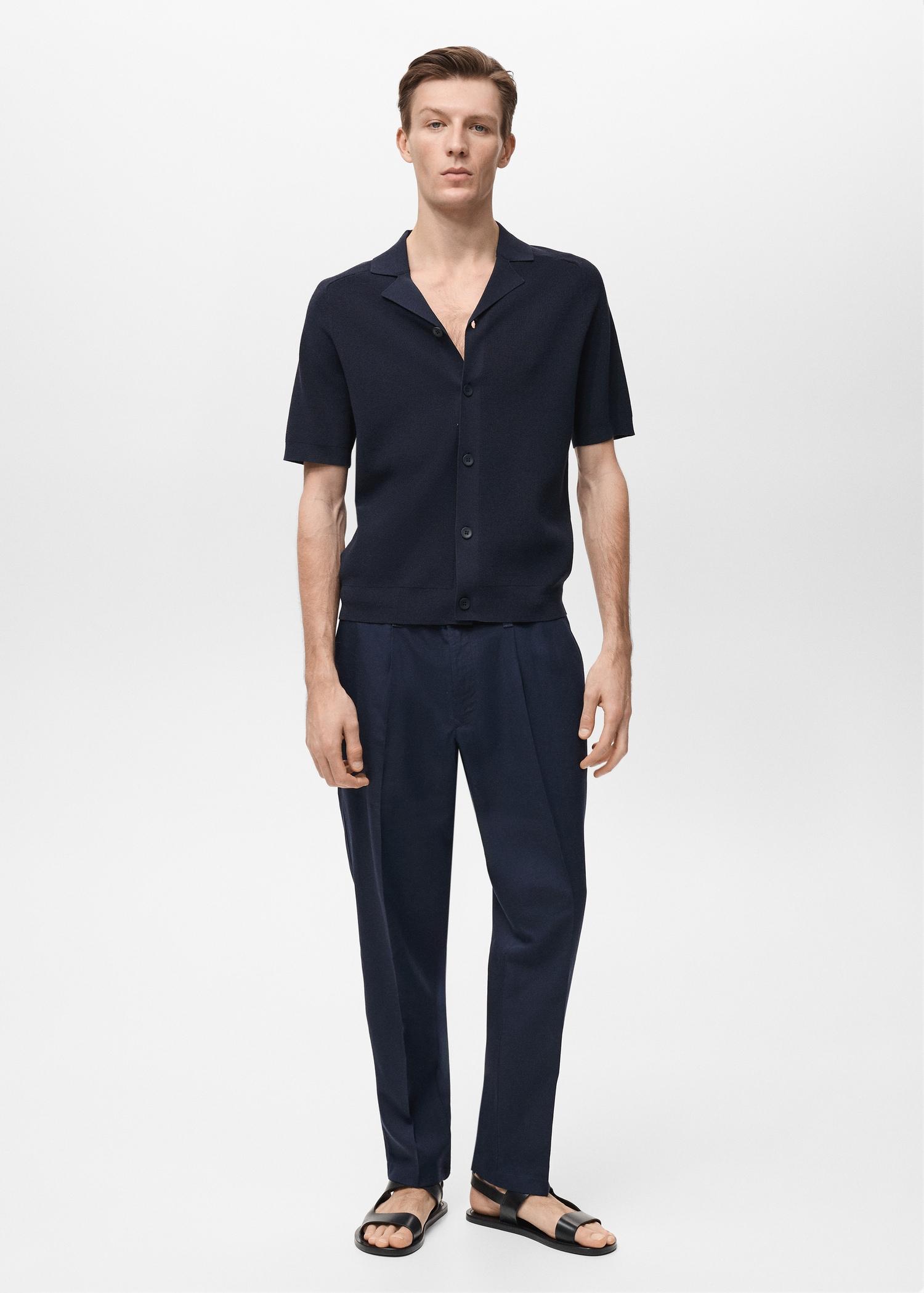 Fine knit shirt - Men | MANGO USA Product Image