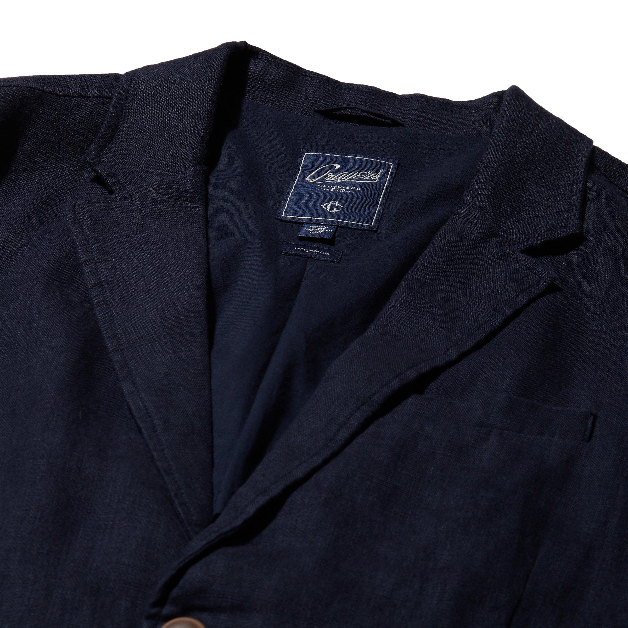 Bal Harbour 2 Button Linen Blazer - Navy Product Image