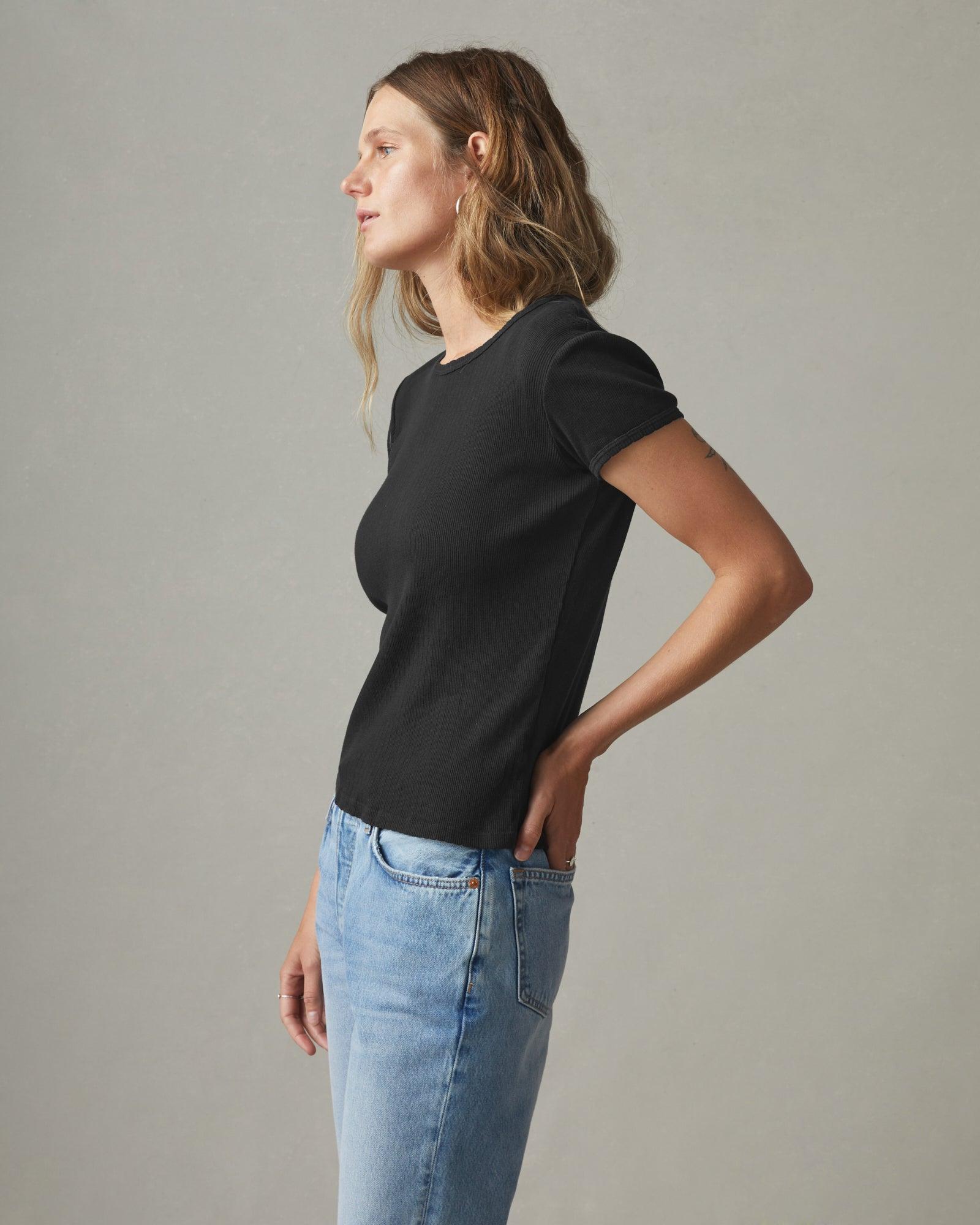 Women's Baby Tee - Black Female Product Image