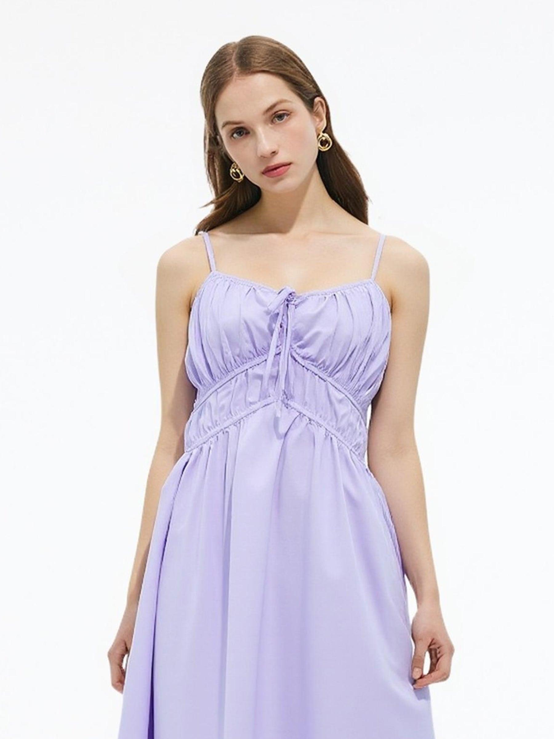 Adjustable Neckline Women A-Line Strap Maxi Dress Product Image